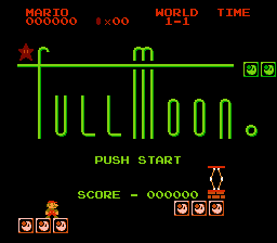 Full Moon Mario Title Screen